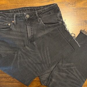 American Eagle Black Distressed Jeans